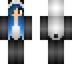 blue hair panda