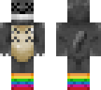 dead totoro with rainbow socks
