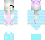 winter lilac and light blue sweater