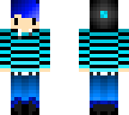 blue stripped chibi boy