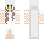 girl in white dress and cloak