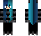 half blue and half aqua hair