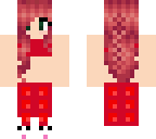 red mermaid in pjs