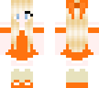 requested blonde girl with orange dress