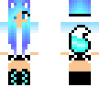 wolf girl with blue hair