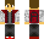 austin with red jacket