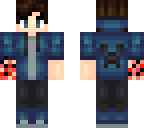 blue boy white creeper hoody and bloody hand