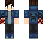 blue boy white creeper hoody and bloody hand