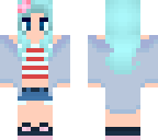 blue haired girl