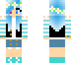 blue haired girl