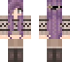 girl with purple hair
