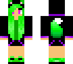 green and purple wolf girl