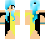 high ponytail blue hair