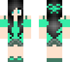 mint green girl