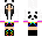 panda girl rainbow