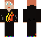 person with fire hoodie
