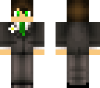 tuxedo with green tie