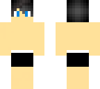 black haired boy swimming trunks