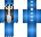 blue dino onesie
