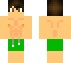 green swimsuit