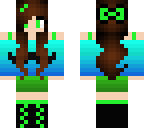 green and blue mustache