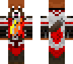 red panda with fire symbol