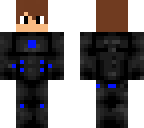 the blue cyborg