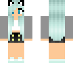 blue cute cat girl
