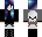 emo girl with galaxy hair and blue eyes
