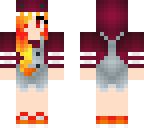 red - dino overalls