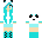 blue panda girl