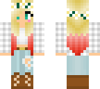 blonde girl with red ends