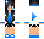 blue black gamer girl