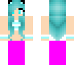 blue cute cat girl