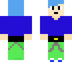 blue hair man
