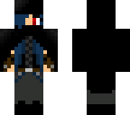 blue haired cloaked stranger