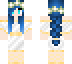 blue haired girl bride or goddess