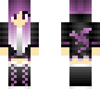 dragon girl black purple