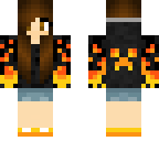 fire girl with hoodie
