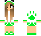 green panda girl