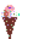 icecream with chocolate cone sprinkles