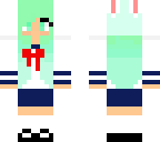 school girl with bunny ears