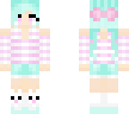 teal haired cute girl