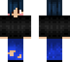 blue pixie cut girl