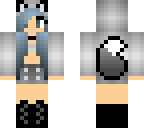 cute gray wolf girl