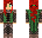 female armor  girl red and green 
