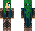 female armor blue and green 