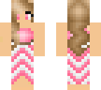 girl in pretty pink beach dress