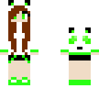 green panda girl