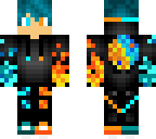 blue haired fire and ice boy